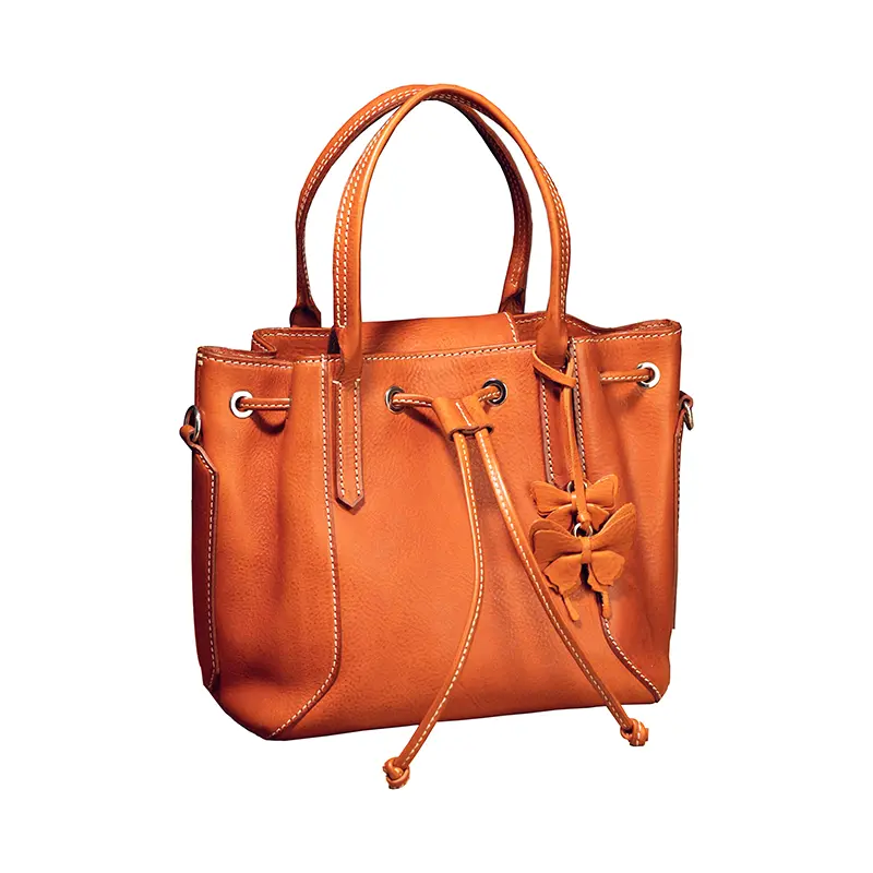 Mála Leathar Glasraí-Tanned Drawstring